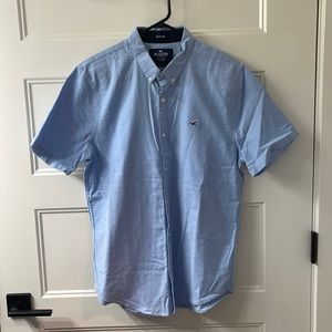 Men’s Hollister Button-up Shirt, Size Large, Light Blue